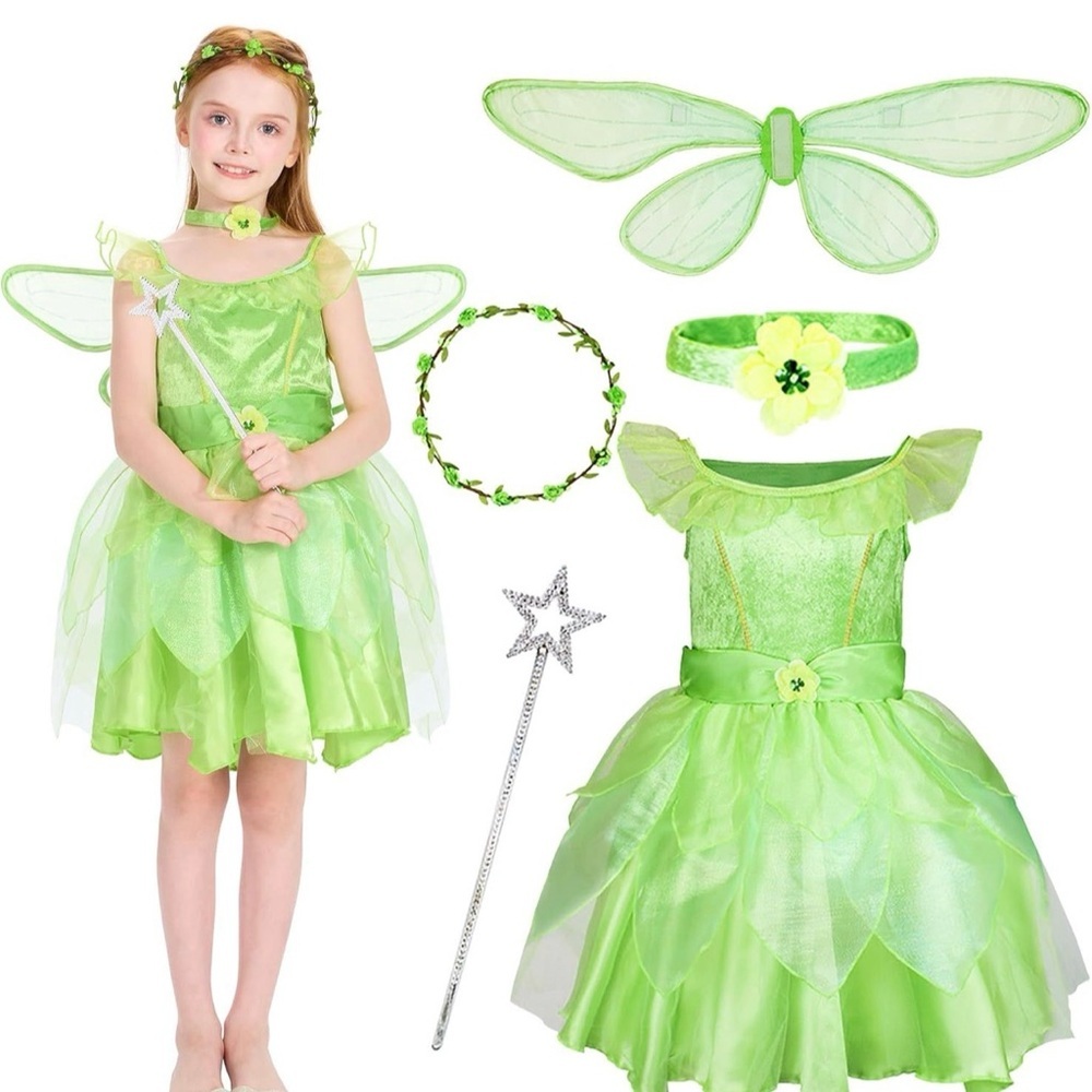 Kali Enchanted Lime Fairy Costume for Kids